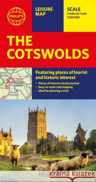 Philip's The Cotswolds: Leisure and Tourist Map Philip's Maps 9781849075381 Octopus Publishing Group - książka