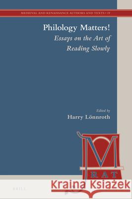 Philology Matters! Harry Lönnroth 9789004315112 Brill - książka