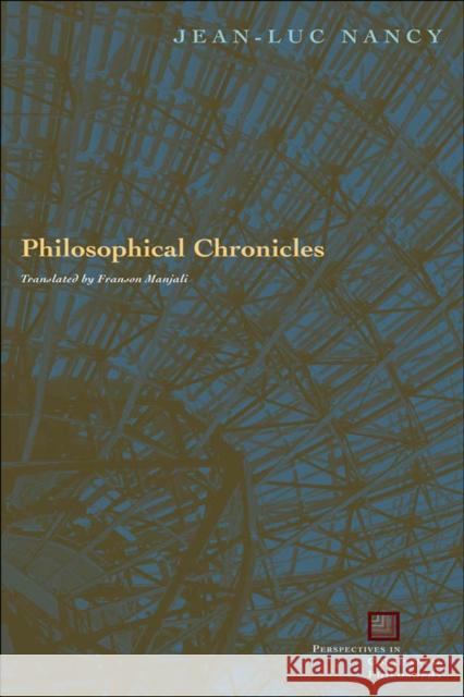 Philosophical Chronicles Jean-Luc Nancy Franson Manjali 9780823227587 Fordham University Press - książka