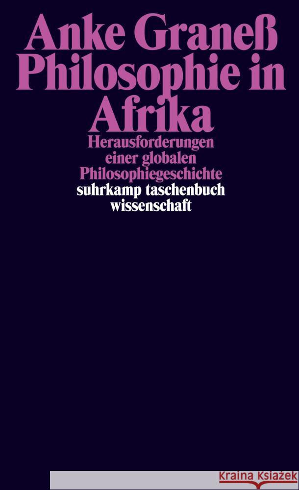 Philosophie in Afrika Graneß, Anke 9783518299906 Suhrkamp - książka