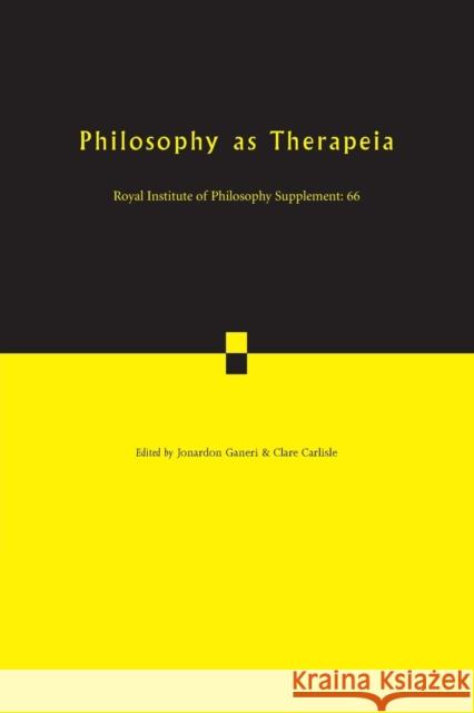 Philosophy as Therapeia Clare Carlisle 9780521165150  - książka