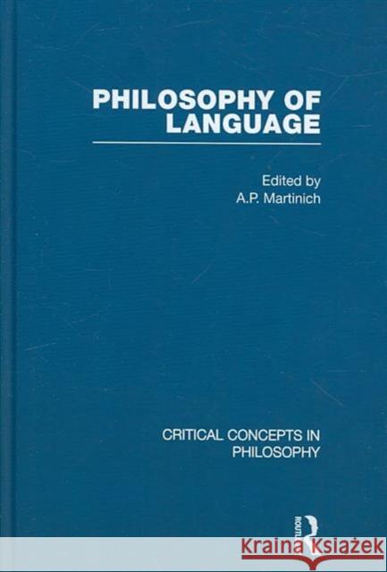 Philosophy of Language A.P Martinich   9780415434713 Taylor & Francis - książka