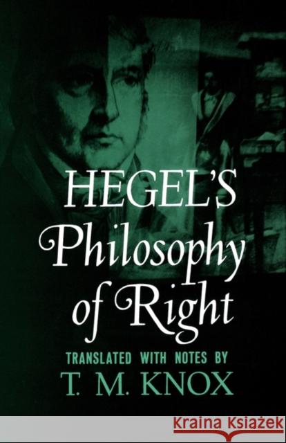 Philosophy of Right Georg Wilhelm Friedri Hegel T. M. Knox 9780195002768 Oxford University Press - książka