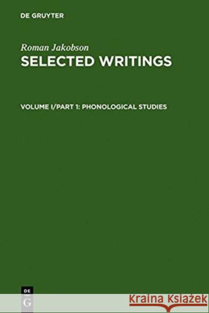 Phonological Studies Jakobson, Roman 9783110173628 Walter de Gruyter & Co - książka