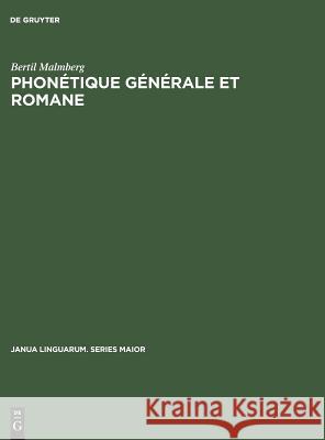 Phonétique générale et romane Bertil Malmberg 9783110995862 Walter de Gruyter - książka