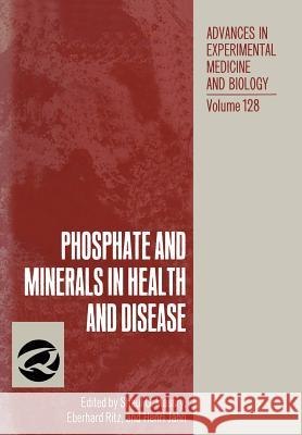 Phosphate and Minerals in Health and Disease Shaul G Shaul G. Massry 9781461591696 Springer - książka