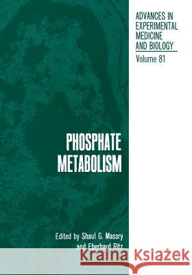 Phosphate Metabolism  9781461342199 Springer - książka