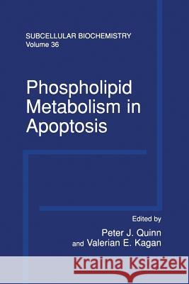 Phospholipid Metabolism in Apoptosis Peter J. Quinn Valerian E. Kagan 9781475782165 Springer - książka