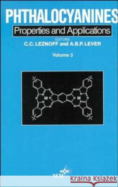 Phthalocyanines Lever, A. B. P. 9780471188636 Wiley-VCH Verlag GmbH - książka