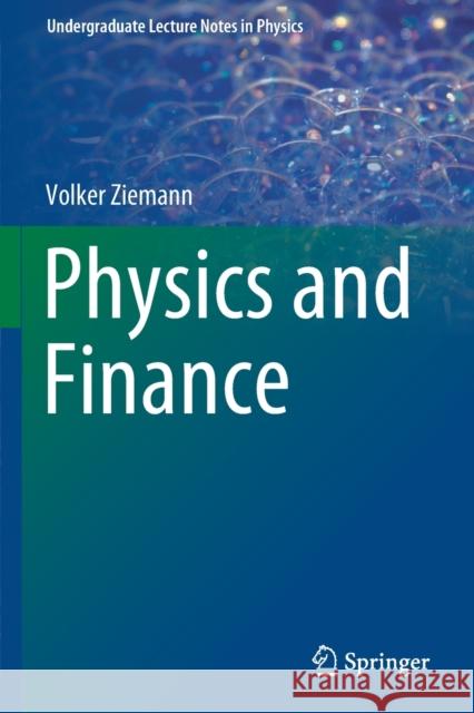 Physics and Finance Volker Ziemann 9783030636456 Springer - książka