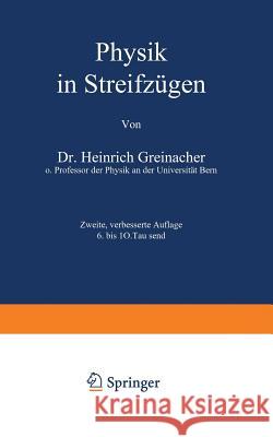 Physik in Streifzügen Greinacher, H. 9783642986291 Springer - książka