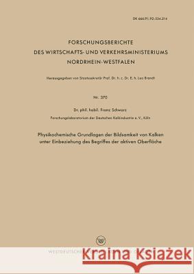 Physikochemische Grundlagen Der Bildsamkeit Von Kalken Unter Einbeziehung Des Begriffes Der Aktiven Oberfläche Schwarz, Franz 9783663040965 Vs Verlag Fur Sozialwissenschaften - książka