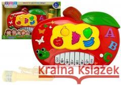 Pianinko elektroniczne jabłko  1818912738497 Lean Toys - książka