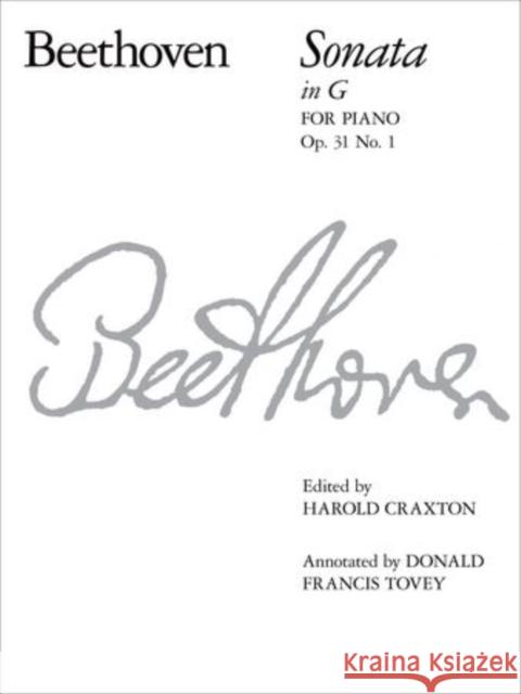 Piano Sonata in G, Op. 31 No. 1  9781854720238 Associated Board of the Royal Schools of Musi - książka