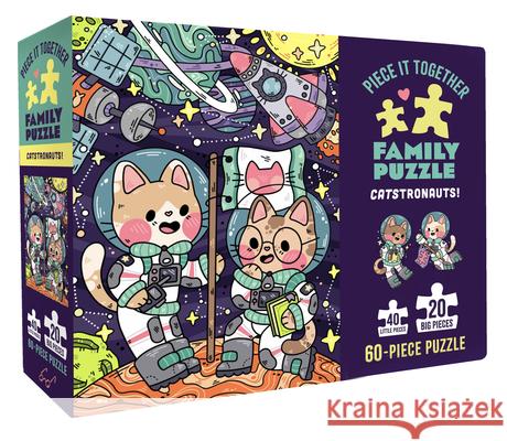 Piece It Together Family Puzzle: Catstronauts!: (60-Piece Puzzle for Kids and Toddlers 2-5, Beach and Ocean Artwork) Suharu Ogawa 9781452174631 Chronicle Books - książka
