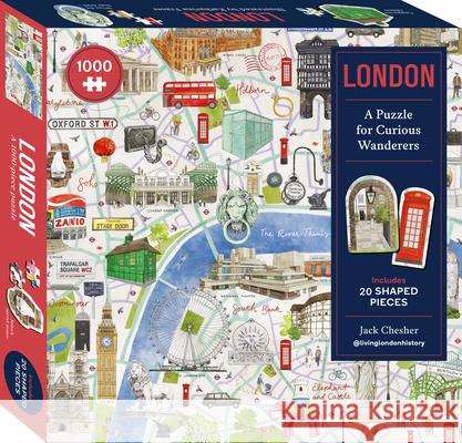 Pieces of London: A Hidden-Location Jigsaw with 20 Shaped Pieces Jack Chesher Katharine Fraser 9780711296275 Kaddo - książka