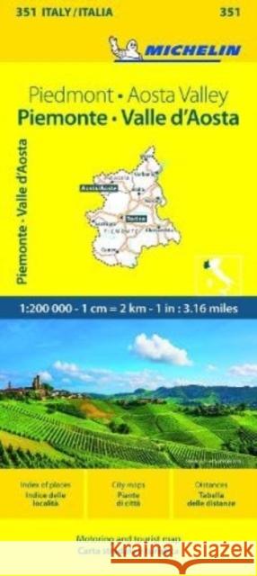 Piemonte & VA - Michelin Local Map 351 Michelin 9782067258921 Michelin Editions des Voyages - książka