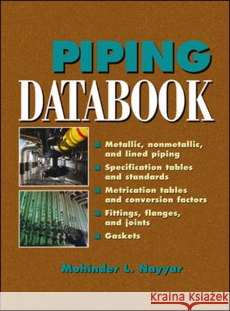 Piping Data Book Nayyar, Mohinder 9780071364515 McGraw-Hill Professional Publishing - książka