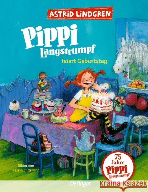 Pippi Langstrumpf feiert Geburtstag Lindgren, Astrid 9783789113833 Oetinger - książka