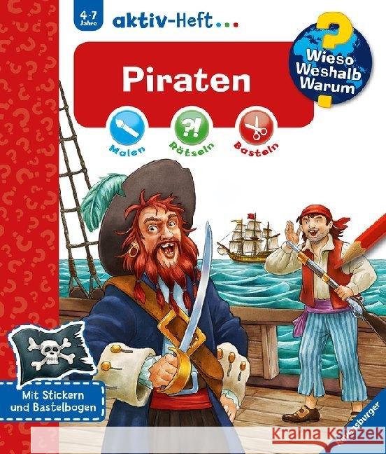 Piraten : Malen, Rätseln, Basteln. Mit Stickern und Bastelbogen  9783473326945 Ravensburger Buchverlag - książka