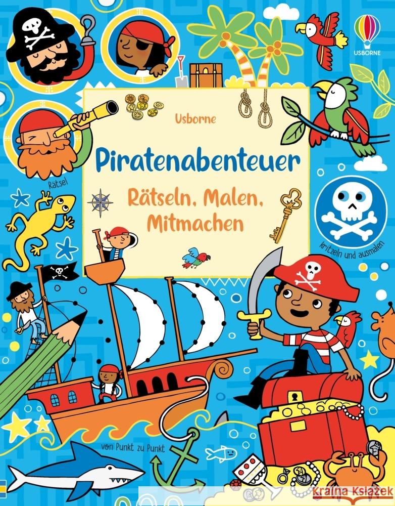 Piratenabenteuer - Rätseln, Malen, Mitmachen  9781035701520 Usborne Verlag - książka