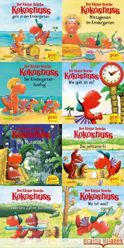 Pixi-8er-Set 288: Der kleine Drache Kokosnuss und seine Freunde (8x1 Exemplar), 8 Teile diverse 9783551038708 Carlsen - książka