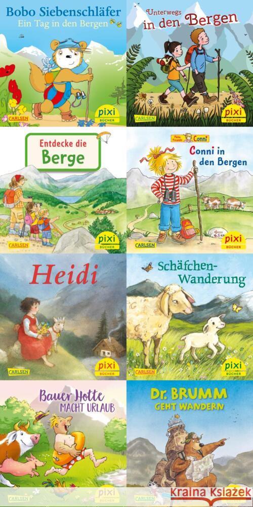 Pixi-8er-Set 301: Mit Pixi in den Bergen (8x1 Exemplar), 8 Teile diverse 9783551038814 Carlsen - książka