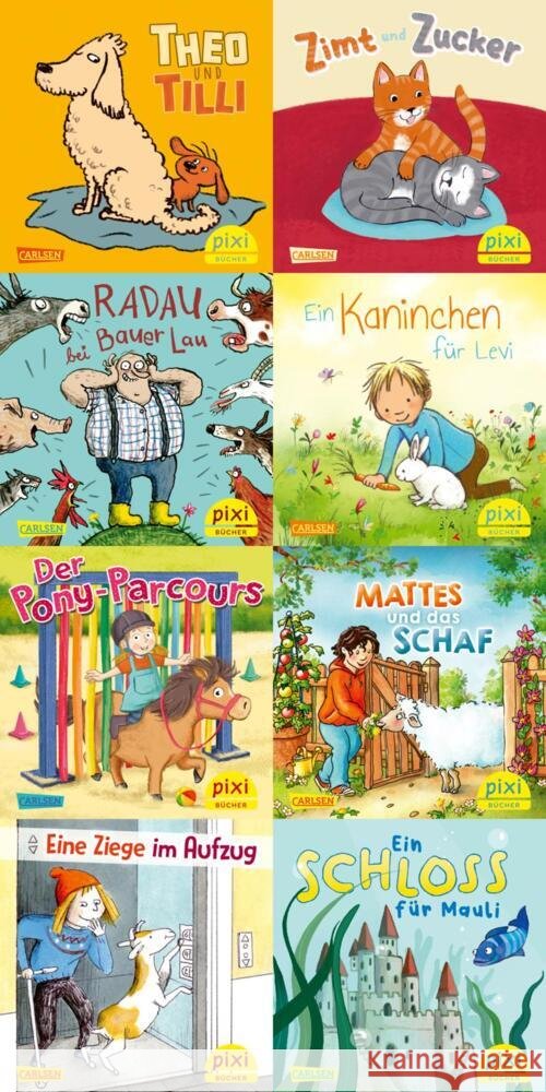 Pixi-8er-Set 306: Pixis Lieblingstiere (8x1 Exemplar) , 8 Teile diverse 9783551038913 Carlsen - książka