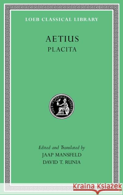 Placita Aetius                                   Jaap Mansfeld Jaap Mansfeld 9780674997592 Harvard University Press - książka