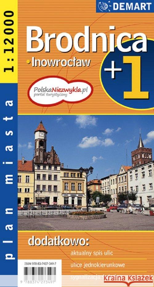 Plan miasta - Brodnica/Inowrocław 1:12 000 DEMART  9788374273497 Demart - książka