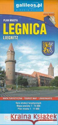 Plan miasta - Legnica/powiat 1:11 000/1:75 000 w.V  9788378684237 Plan - książka