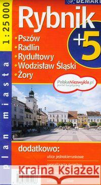 Plan miasta Rybnik +5 1:25 000 DEMART  9788374272186 Demart - książka