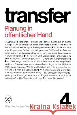 Planung in Öffentlicher Hand Böhret, Carl 9783531114293 Westdeutscher Verlag - książka