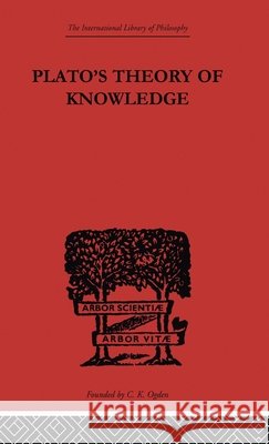 Plato's Theory of Knowledge Francis MacDonald Cornford 9780415225199 Routledge - książka