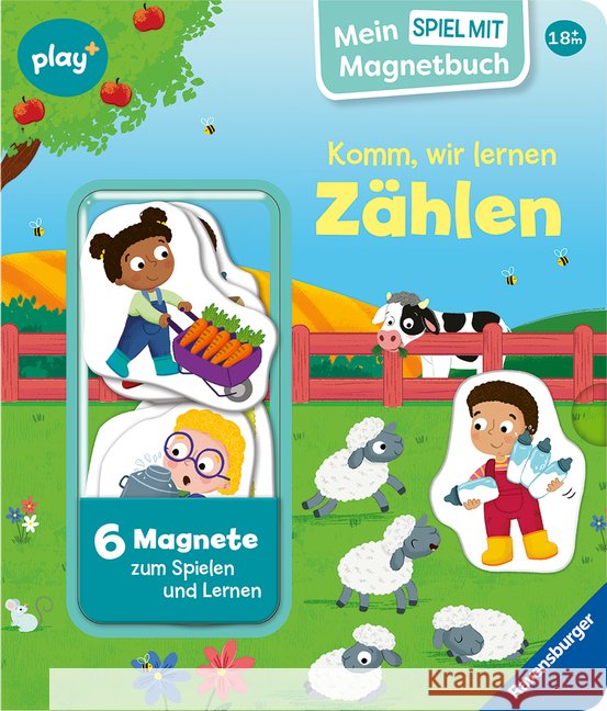 Play+ Mein Spiel mit-Magnetbuch Komm, wir lernen Zählen - ab 18 Monate Orso, Kathrin Lena 9783473456413 Ravensburger Verlag - książka