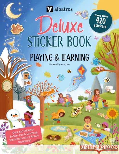 Playing and Learning: Deluxe Sticker Book Joli Hannah 9788000074696 Albatros Media - książka