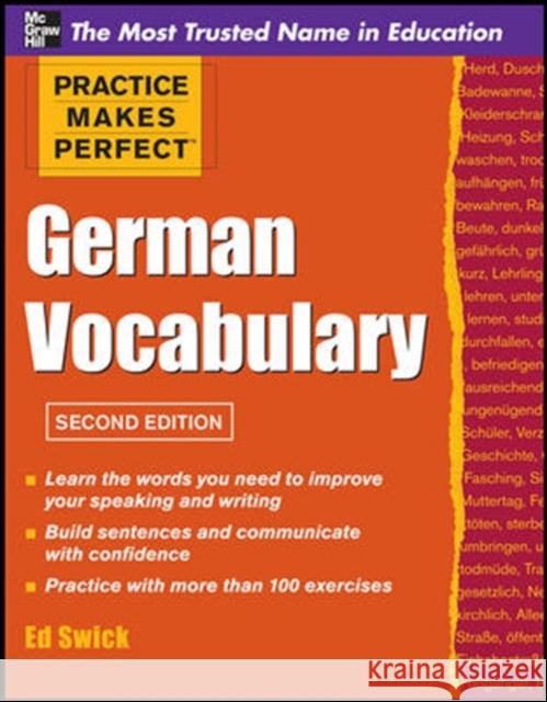 Pmp German Vocabulary 2e Ed Swick 9780071763011 McGraw-Hill Education - Europe - książka