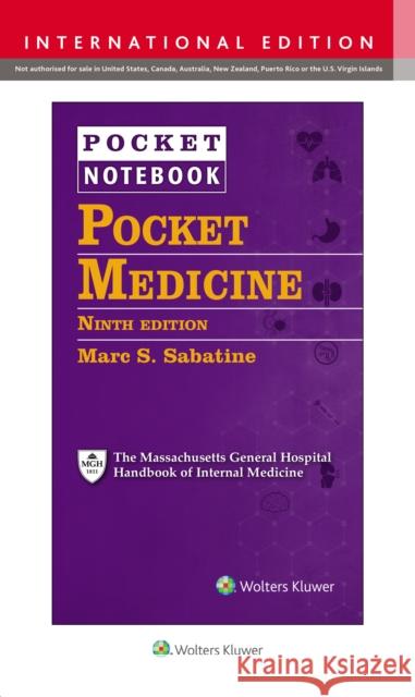 Pocket Medicine MARC SABATINE 9781975242954 Wolters Kluwer Health (JL) - książka