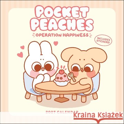 Pocket Peaches 2027 Wall Calendar with Stickers Dora Wang 9798881609641 Andrews McMeel Publishing - książka