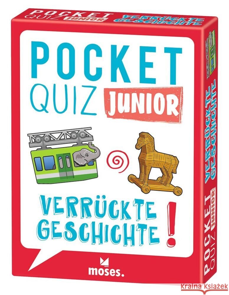 Pocket Quiz junior Verrückte Geschichte Berger, Nicola 9783964553379 moses. Verlag - książka