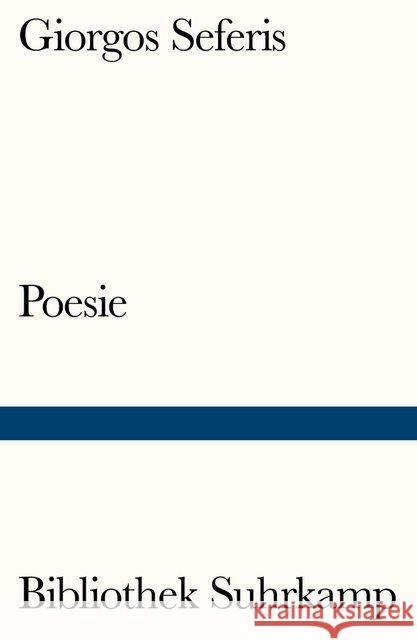 Poesie : Gedichte Seferis, Giorgos 9783518240663 Suhrkamp - książka