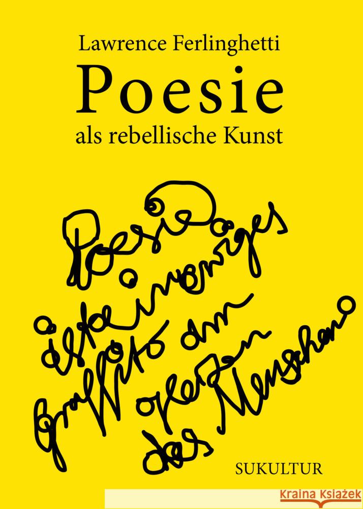 Poesie als rebellische Kunst Ferlinghetti, Lawrence 9783955661830 SUKULTUR Verlag - książka