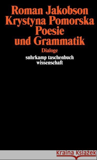 Poesie und Grammatik Jakobson, Roman, Pomorska, Krystyna 9783518279861 Suhrkamp - książka