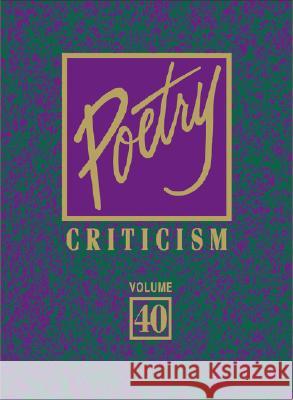 Poetry Criticism Galens, David 9780787659660 Thomson Gale - książka