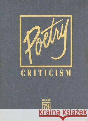 Poetry Criticism Lee, Michelle 9780787698751 Thomson Gale - książka