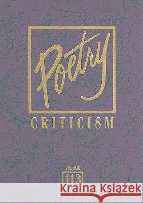 Poetry Criticism  9781414471259 Gale Cengage - książka