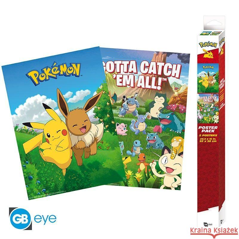 POKEMON Set 2 Chibi Posters - Umgebung (52x38)  3665361084617 Abysse Deutschland - książka