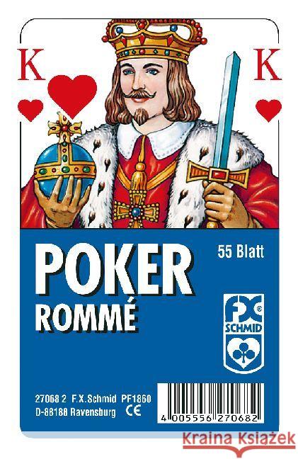 Poker / Rommé, Französisches Bild (Spielkarten)  4005556270682 Schmid, F. X. - książka