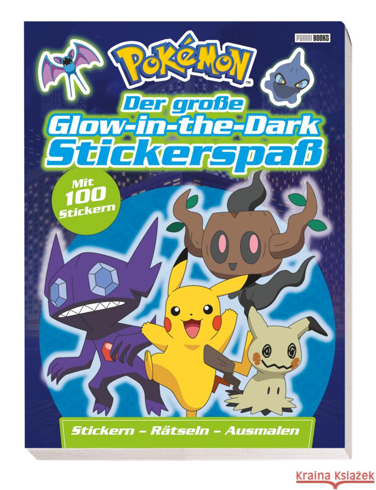 Pokémon: Der große Glow-in-the-Dark Stickerspaß: Stickern - Rätseln - Ausmalen Panini 9783833246791 Panini Books - książka