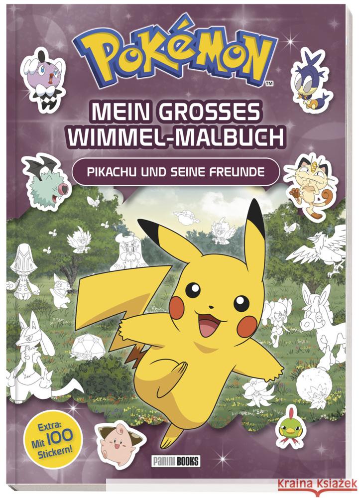 Pokémon: Mein großes Wimmel-Malbuch - Pikachu und seine Freunde Pokémon 9783833243646 Panini Books - książka